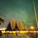 Tervola Polarlichter Santavillage Finnland
